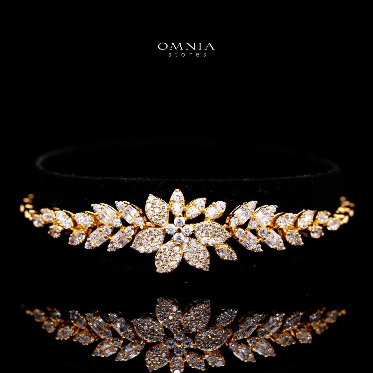 Farrah Gold Luxury Bridal Full Set with High-Quality Simulated Diamonds – Rhodium Plated - Image 3