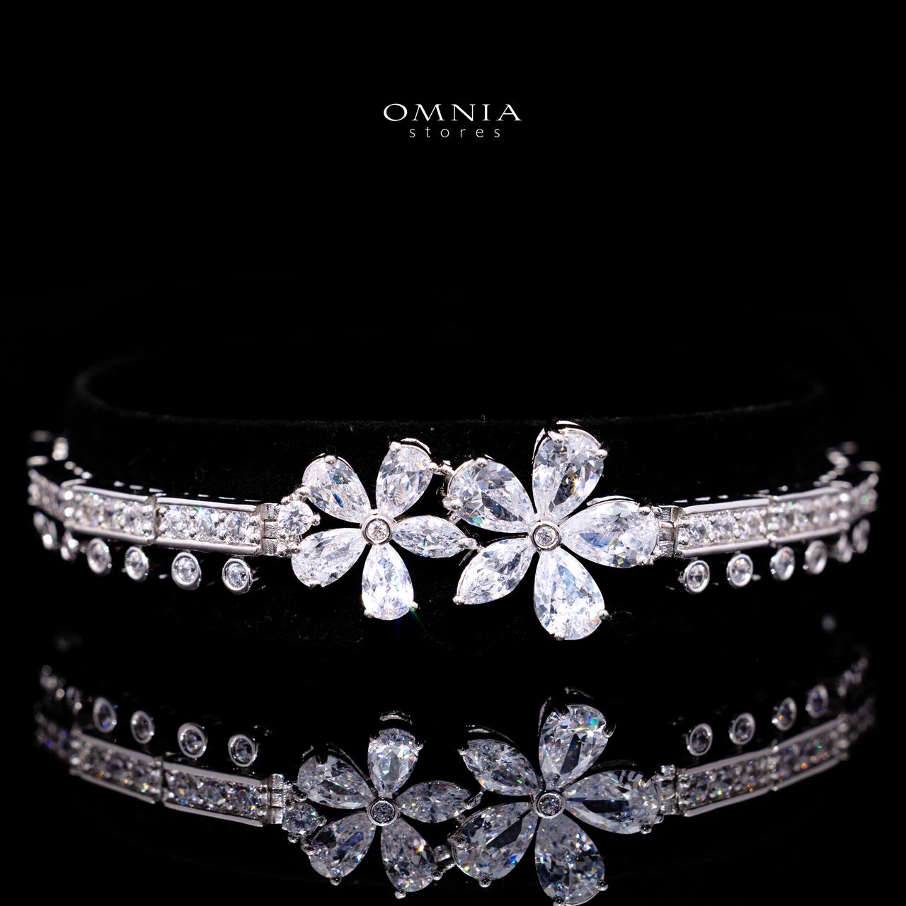 Emmeline White Luxury Bridal Full Set with High-Quality Simulated Diamonds – Rhodium Plated - Image 3