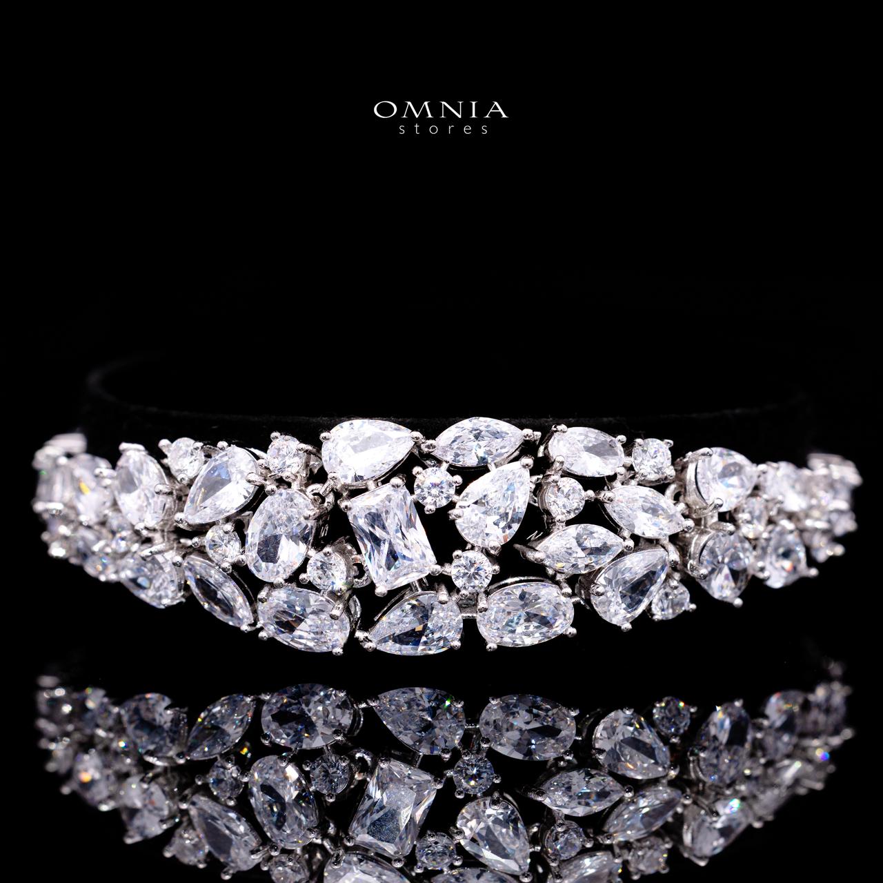 Maya White Luxury Bridal Full Set with High-Quality Simulated Diamonds – Rhodium Plated - Image 3