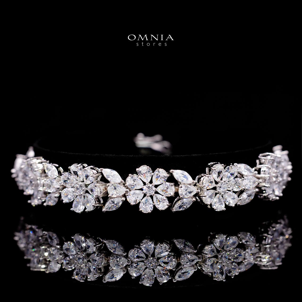 Seema White Luxury Bridal Full Set with High-Quality Simulated Diamonds – Rhodium Plated - Image 3