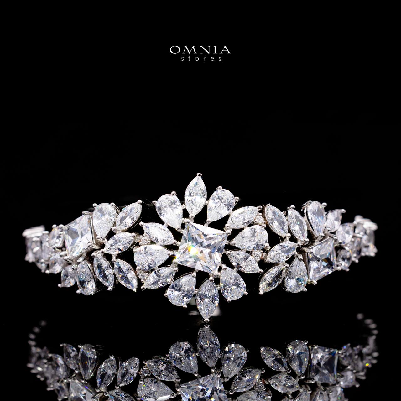 Christine White Luxury Bridal Full Set with High-Quality Simulated Diamonds – Rhodium Plated - Image 3