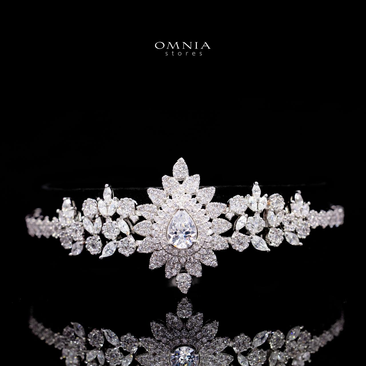 Ayrine White Luxury Bridal Full Set with High-Quality Simulated Diamonds – Rhodium Plated - Image 3