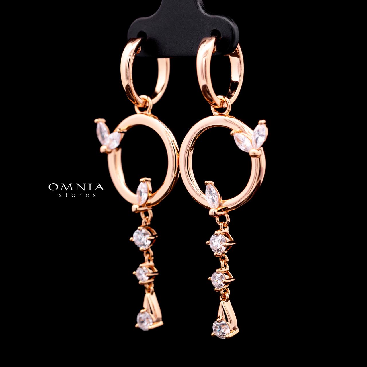 Stacey Rose Gold Premium Rhodium-Plated Alloy Earring with High-Quality Simulated Diamonds - Image 3