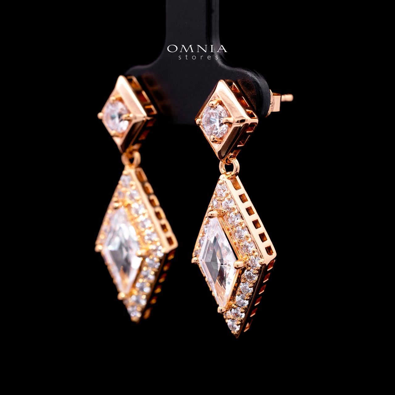 Octavia Rose Gold Premium Rhodium-Plated Alloy Earring with High-Quality Simulated Diamonds - Image 2