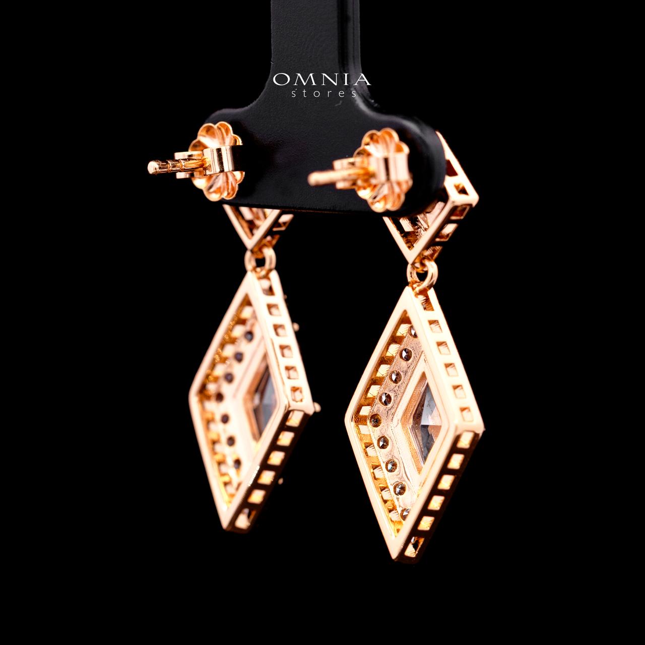 Octavia Rose Gold Premium Rhodium-Plated Alloy Earring with High-Quality Simulated Diamonds - Image 3